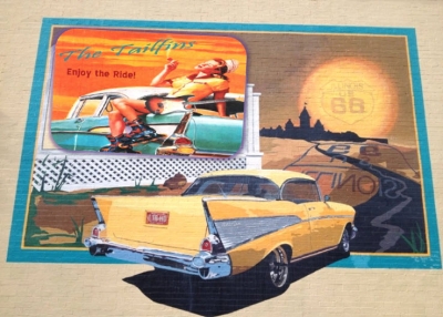 Tailfins Road Sign